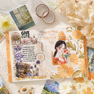 Set de Cuaderno para Niños con Diseño Floral, Caja de Regalo con Pegatinas y Material Decorativo - Product Image 4