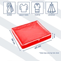 Sacs de rangement transparents en plastique non tissé pour couettes de garde-robe, literie réutilisable, housse de sari simple, emballage réutilisable
