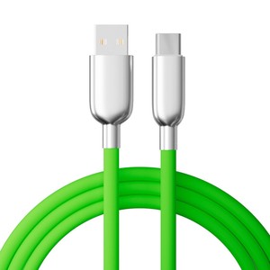 Câble de données en silicone 60W, charge super rapide, <span class=keywords><strong>prise</strong></span> en alliage de zinc, USB Type-C, adapté pour la charge de téléphones mobiles - Product Image 1
