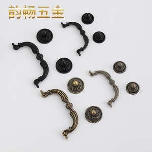 Poignée de tiroir antique Yunchang Hardware 120x50mm en alliage de zinc, style européen rétro, pour porte de placard et meubles - Product Image 2
