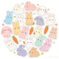 Autocollants pour chien avec expressions amusantes Jinyu, autocollants en vinyle d'animaux de dessin animé, autocollants imperméables, autocollants de dessin animé