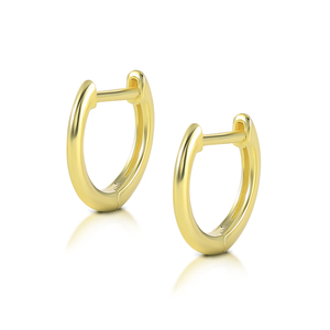 ROXI Fashion - Pendientes de Aro Pequeños Minimalistas de Plata 925 con Baño de Oro de 18k para Mujer - Product Image 1