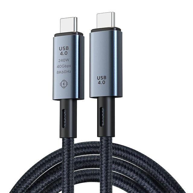 USB4.0 Type-C to Type-C Cable 240W Fast Charging 40Gbps Data Transfer 8K60Hz Video Braided Cord