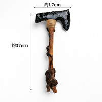 Couteau de combat en obsidienne noire naturelle Stiletto sculpté à la main en obsidienne couteau de martelage à la main pour cadeau d'artisanat en cristal vente en gros