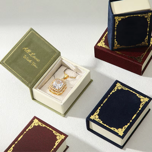 Empaque de Joyería Personalizado con Logotipo, Caja de Terciopelo Cuadrada/Rectangular Mini Portátil Moderna con Cierre de Sobre para Anillos, Collares y Aretes - Product Image 3