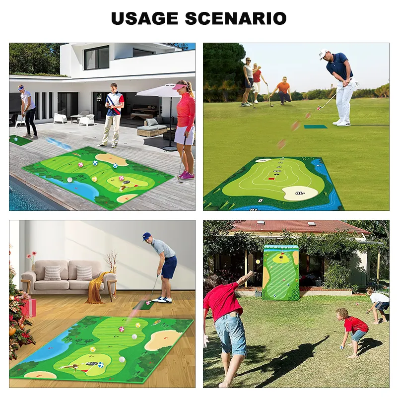 Benutzer definierte Golf-Übungs spiel matte Indoor-Minigolf Abgehängte Darts cheibe Übung Outdoor-Trainings hilfe Trainer Golf-Schlag matte