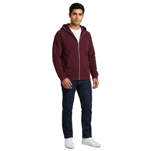 Custom Logo Men's Streetwear <b>Sets</b> Men Zipper <b>Sweater</b> Distressed Full Face Zip Up Hoodie Oem Zipper Hood Outside hoodies - Product Image 1