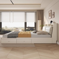 Modernes Design Haushalt Schlafzimmer möbel Set Weiß King Size Schlafzimmer Set Doppelbett mit Schubladen
