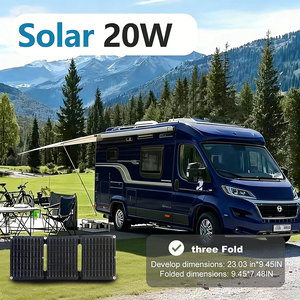 ALECTER Paneles Solares Plegables Monocristalinos Ligeros de 20W con 22% de Eficiencia, Resistentes al Agua, Cargador USB, Certificación CE, para Exteriores - Product Image 2