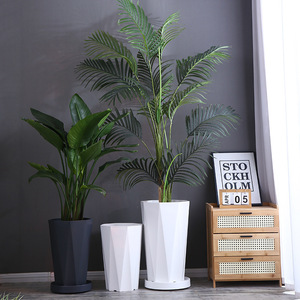 Macetas de Plástico Grueso para Plantas de Exterior, Macetas Grandes de Resina para Jardín <span class=keywords><strong>con</strong></span> Bandeja, Nuevo Diseño OME ODM - Product Image 4