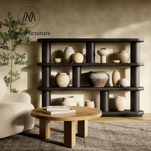 Librería de Diseño Contemporáneo en Madera Maciza de Roble, Diseño de <span class=keywords><strong>Columnas</strong></span>, Librería Multicapa Personalizada, Mueble de Exhibición para Oficina, Estantería Abierta - Product Image 3