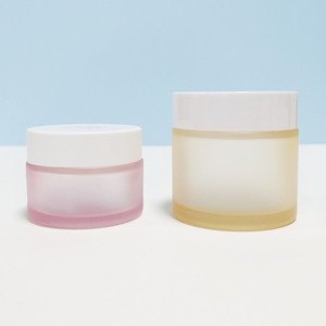 50g Luxury Face Cosmetic Lotion Containers Custom Empty Frosted Cosmetic Leak Proof Cream Glass Jar with Lid/50g Glass Jar - Product Image 4