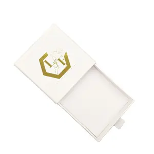 定制豪华白纸板纸手镯项链首饰盒包装带标志
