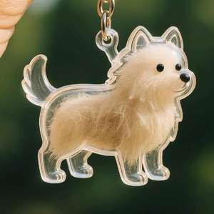 Caja de almacenamiento transparente de acrílico con forma de perro cachorro bonito y ecológico para pelo de mascota, accesorio creativo para ropa de Mascota, diseño colgante - Product Image 4