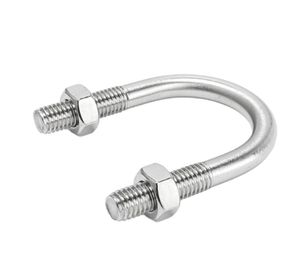 Perno en U de cabeza plana de acero inoxidable Chapado en zinc Ss304 Ss316 Ss410 A2 A4 para fijación de tuberías chasis de camiones furgonetas remolques - Product Image 4