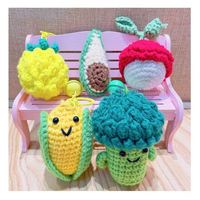 Handgemaakte gehaakte speelgoedvoedsels voor baby's, educatief amigurumi fruit en groenten, zacht gebreid patroon, brei- en naai speelgoed EN-71
