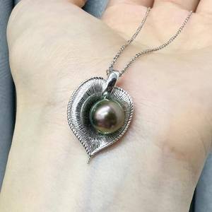 Accesorios de Perlas DIY 31340, Colgante de Plata S925, Base Vacía de Lujo para Colgante con Cuentas de 7-9 mm, Fornituras de Joyería de Plata Fina - Product Image 3