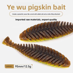 King Luya Esche Morbide in Acciaio Inossidabile a Coda a T per Spigola, Pesce Mandarino, Pesce Bocca Grande, Bufalo, con Aroma di Pesce, Affondanti, Realistiche, Grandi Gamberetti Morbidi - Product Image 2