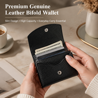 Dompet Kancing Kulit Asli Wanita |   Dompet Kartu Kapasitas Besar Tipis |   Dompet untuk Perjalanan Bisnis Mewah & Penggunaan Sehari-hari