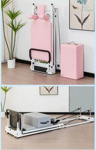 Máquina de <span class=keywords><strong>Pilates</strong></span> Reformer Portátil Plegable <span class=keywords><strong>Aero</strong></span> Mini con Equipo de Media Tabla y Conjunto de Accesorios para Uso Doméstico - Product Image 5