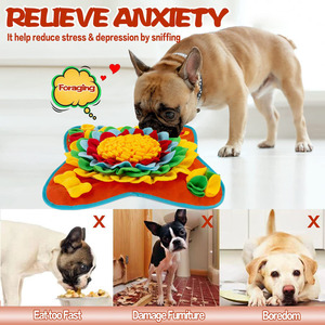 Colorato grande fiore per animali domestici stuoia di arricchimento cane che annusa allenamento cibo coperta Puzzle lento mangiatoia per cani - Product Image 3