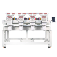 Nouvelle machine à broder informatisée haute vitesse WYQ1204 à 4 têtes et 12 aiguilles pour broderie plate sur T-shirts et casquettes 500x400mm