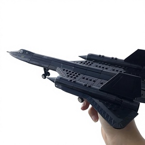 Modèle MOC d'<span class=keywords><strong>avion</strong></span> Blackbird Aerospace 4005 SR-71, 183 pièces, plastique ABS, bricolage, ensemble de blocs de construction à petites particules pour enfants, jouet - Product Image 2