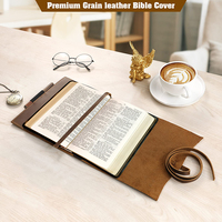 Housse de protection personnalisée en cuir véritable pour Bible, faite à la main, avec gaufrage en croix, pour la liturgie religieuse et le rangement des Écritures