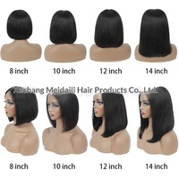 Perruque Bob Lace Front transfrontalière style européen et américain 13x4, peut être permanentée/teinte, perruque complète