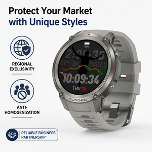Montre connectée robuste DM59 GPS 1,43" AMOLED IP67 étanche, carte hors ligne, altimètre, boussole avec SDK pour Android, montre connectée GPS pour homme - Product Image 4