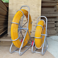 Tiges de guidage de câbles en fibre de verre de 6 mm, 60 m, avec rouleau de guidage de 100 m de long pour conduites