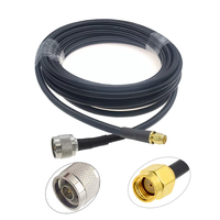 Cable Coaxial LMR240 50-4, Conector N Macho Hembra a SMA Macho, Conector N a RP SMA de Compresión para Cable Pigtail LMR-240, Extensión 4G 5G LTE