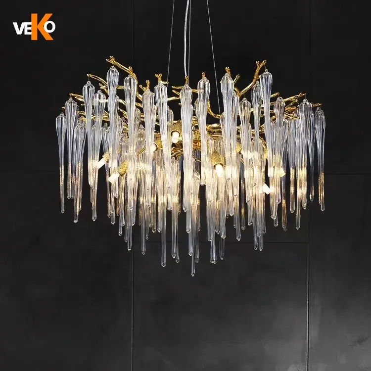 VEKO art lampadario in vetro di murano per soggiorno sala da pranzo lampadario lampadario di lusso lampade a sospensione