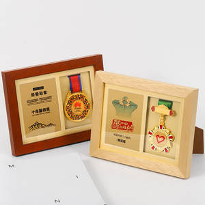 เหรียญโลหะ แผ่นไม้เนื้อแข็ง รางวัลที่ระลึกแบบกำหนดเอง สร้างสรรค์ สำหรับอาสาสมัคร เหรียญเกียรติยศ ของที่ระลึกเกษียณอายุ แผ่นประกาศเกียรติคุณ รางวัล - Product Image 2