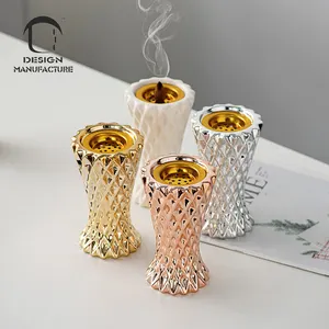 사용자 정의 아로마 디퓨저 용광로 아로마 에센셜 오일 버너 세라믹 Tealight 캔들 홀더 에센셜 오일 향 왁스 용융 버너