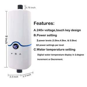 <span class=keywords><strong>Scaldabagno</strong></span> elettrico senza serbatoio, su richiesta istantaneo infinito <span class=keywords><strong>scaldabagno</strong></span> con Display a LED di temperatura risparmio di spazio - Product Image 4