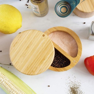 Pot à <span class=keywords><strong>sel</strong></span> en bambou durable avec couvercle magnétique pivotant - Rangement de cuisine écologique, compatible <span class=keywords><strong>lave</strong></span>-<span class=keywords><strong>vaisselle</strong></span> et grande capacité - Product Image 1