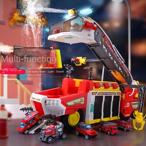 Sam's Same Little Actor/6032 Jouet de voiture de course, de sauvetage, camion de pompiers et de chantier pour garçons, grande voiture, équipe Wang Wang - Product Image 4