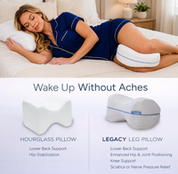 Coussin Ergonomique en Mousse à Mémoire de Forme pour Genoux, Idéal pour les Dormeurs Latéraux – Soulagement Apaisant pour le Dos, les Hanches, les Genoux, les Articulations, les Nerfs et les Muscles