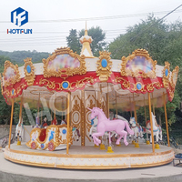 Manège Attrayant à 24 Places en Forme de Chevaux Européens pour Centres Commerciaux et Équipements d'Amusement Intérieurs