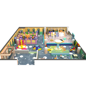 Aire de jeux intérieure commerciale pour enfants, en acier et fibre de verre, avec piscine à balles, machine à balles, toboggans et structure de jeu de rôle, pour écoles - Product Image 3