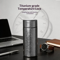 Cangkir Termos Titanium Murni - Kapasitas Kecil Portabel untuk Air dan Teh di Luar Ruangan, Antibakteri, Menjaga Kesegaran, Hadiah Desain Modern Vakum