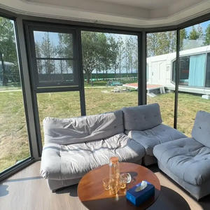 Villa moderne abrite une maison en conteneur préfabriquée Maisons mobiles avec remorque Capsule Office Pod for Resort - Product Image 5