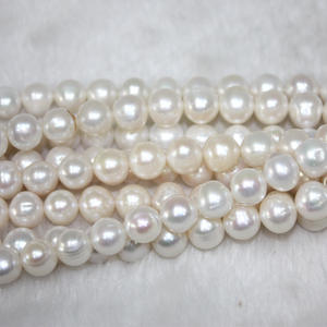 ไข่มุกจูจี้ 10-11 มม. ทรงเกือบกลม ไร้ตำหนิ ไข่มุกน้ำจืดกึ่งสำเร็จรูป สร้อยไข่มุก ไข่มุกขายส่ง - Product Image 1