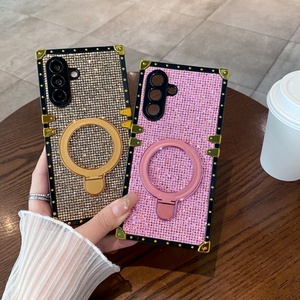 <span class=keywords><strong>Custodia</strong></span> Glitterata Antiurto con Bordo Dritto e Supporto Magnetico per <span class=keywords><strong>Samsung</strong></span> <span class=keywords><strong>A40</strong></span> A02, Stile Femminile alla Moda - Product Image 2