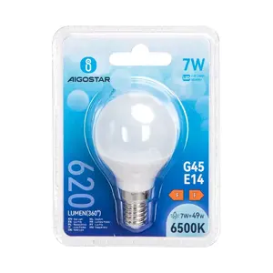 Bombilla LED G45 E14 7W - Eficiencia energética, larga duración, luz cálida - Ideal para iluminación decorativa y ambiental - Product Image 3