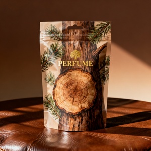 Custom Printed Waterproof <b>Reusable</b> Resealable Stand up <b>Pouch</b> Heat Seal Plastic Packaging Bags Perfume Bag - Product Image 1
