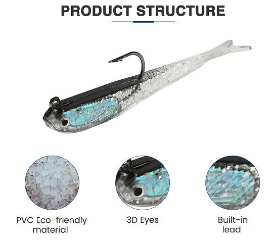 bass fishing lures made in china Bionic Swimming Lure, 3D Bionic Swimming Lure, 5 Multi-Jointed Lures, Swims Like A Real Injured Baitfish for All Kinds of Fishing, Freshwater Saltwater Realistic Lure Set,3Pcs : Sports THKFISH Fishing Lures Kit -