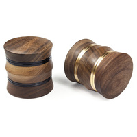 GA357030 Bois + Aluminium 4 couches Portable Pocket Metal Tobacco Herb Cigarette Hand Grinder Smoking Accessories