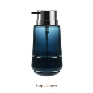 ชุดอุปกรณ์เสริมพลาสติกแถบสีเงินโปร่งใสชุดอุปกรณ์ห้องน้ำหรูหราสบู่ที่วางแปรงสีฟันที่วางแก้วเครื่องจ่ายสบู่ - Product Image 2